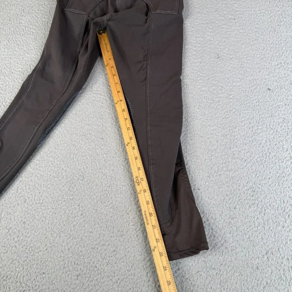 PIPER by SmartPak Riding Breeches Pants Girls 14 Gray Purple Knee Patch Stretch